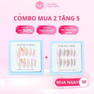 Ảnh Nail Box combo Trắng gạo và Kim cương trắng