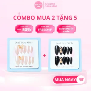 Ảnh sản phẩm Nail Box Combo 2 bộ Nail Box Trắng gạo + Đen huyền bí