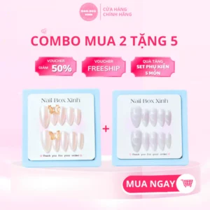 Ảnh sản phẩm Nail Box Combo 2 bộ Nail Box Trắng gạo + Cute trendy mắt mèo