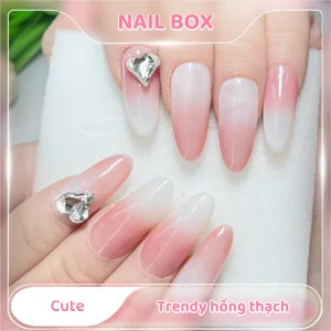 Ảnh sản phẩm Nail Box Nail box cute trendy hồng thạch