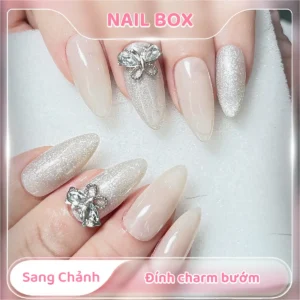 Ảnh sản phẩm Nail Box Nail box sang chảnh đính charm bướm