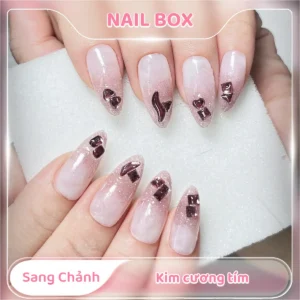 Ảnh sản phẩm Nail Box Nail box sang chảnh kim cương tím