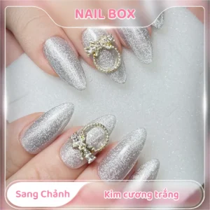 Ảnh sản phẩm Nail Box Nail box sang chảnh kim cương trắng