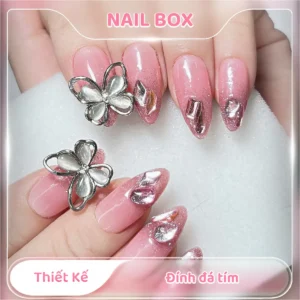 Ảnh sản phẩm Nail Box Nail box thiết kế đính đá tím