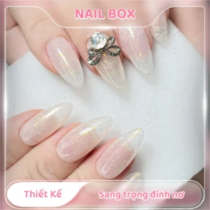 Ảnh sản phẩm Nail Box Nail box thiết kế sang trọng đính nơ